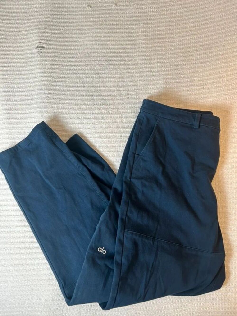 Alo Yoga Men Edition Sueded Pant Navy Chino 38R Performance Cotton Blend Stretch